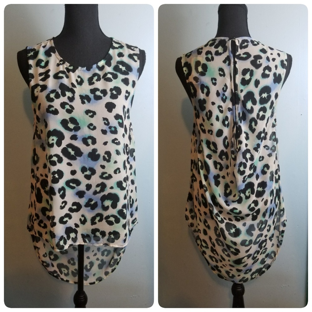 Cheetah Print HiLo Top